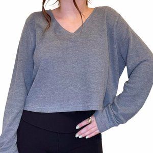 GRAY V-NECK LONG SLEEVE🐘